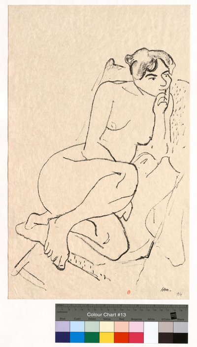 Figure pensive au fauteuil pliant - Henri Matisse
