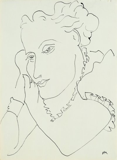Tête de femme, mains contre la joue - Henri Matisse
