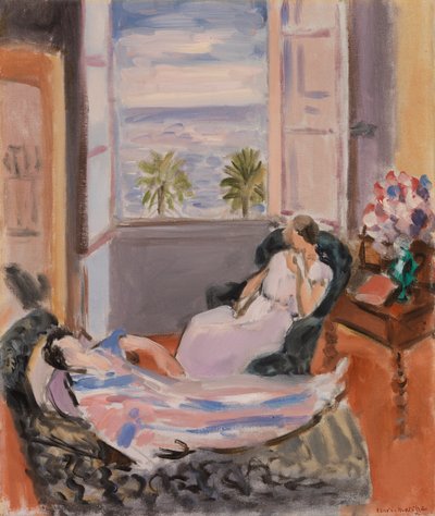 Interior with Two Figures, Open Window (Intérieur avec deux figures, fenêtre ouverte) - Henri Matisse