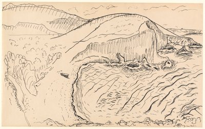 Paysage (plume et encre sur papier) - Henri Matisse