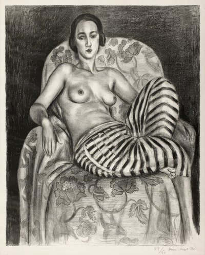 Grande Odalisque en pantalon rayé - Henri Matisse