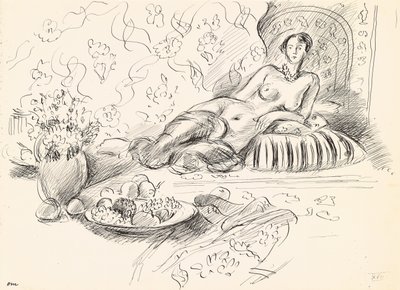 Odalisque couchée II, vers 1927 (plume et encre sur papier) - Henri Matisse