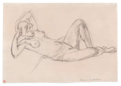 Nu féminin couché avec genou levé - Henri Matisse