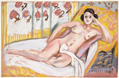 Nu couché (Nu Allonge) c.1925 (pastel sur papier floqué) - Henri Matisse