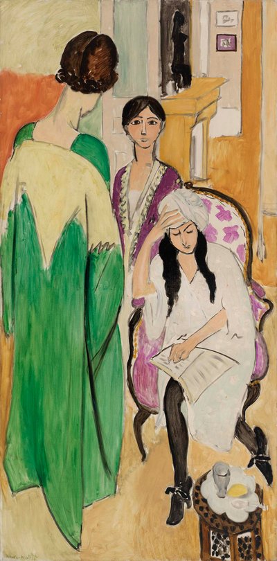 Three Sisters with an African Sculpture (Les Trois soeurs à la sculpture africaine) - Henri Matisse