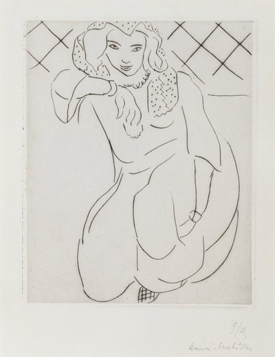 Femme orientale voilée agenouillée - Henri Matisse