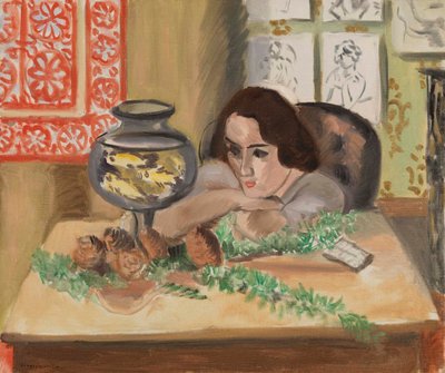 Jeune fille devant un aquarium (Young Woman before an Aquarium) - Henri Matisse