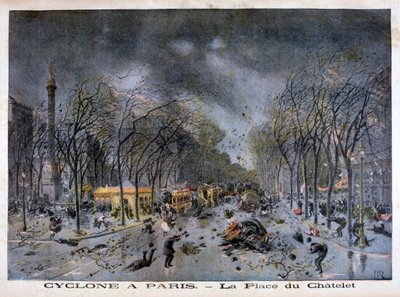 Un cyclone à Paris, Place du Châtelet, 1896 - Henri Meyer