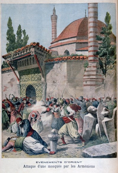 Une attaque contre une mosquée par des Arméniens, 1895 - Henri Meyer