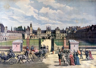Arrivée du président de la République, Château de Fontainebleau, 1892 - Henri Meyer