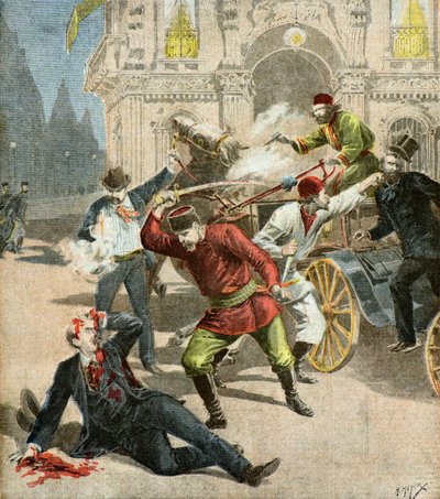 Assassinat de M. Stamboulof, 1895 (Illustration) - Henri Meyer