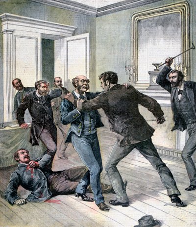 Attaque dans le bureau de la Préfecture de la Seine, Paris, 1892 - Henri Meyer