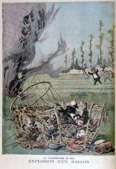 Explosion de ballon à Hal, Belgique, 1895 - Henri Meyer