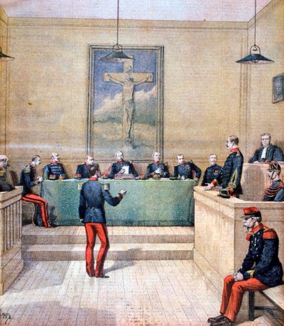 Le Capitaine Dreyfus devant le conseil de guerre, 1894 - Henri Meyer