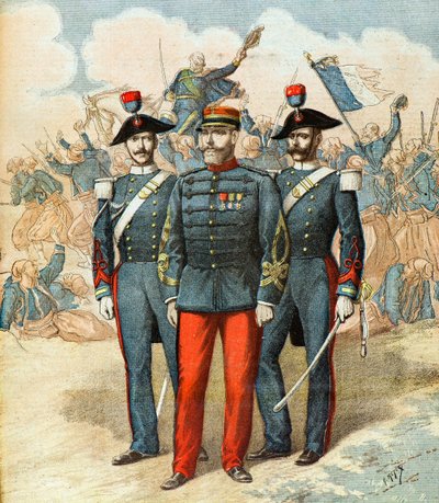 Le capitaine Romani entre deux gendarmes italiens - Henri Meyer