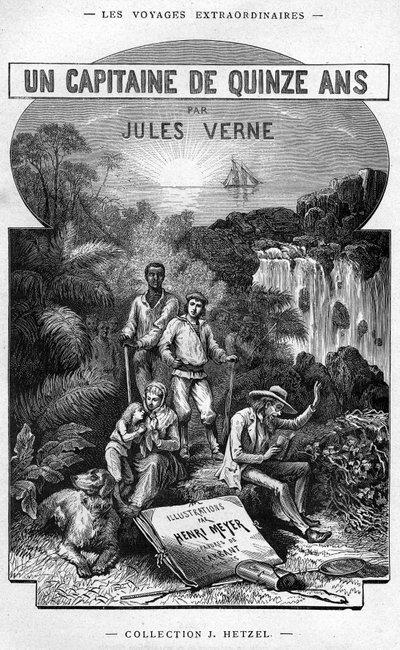 Frontispice du livre de Jules Verne « Un capitaine de quinze ans », édition Hetzel / Voyages extraordinaires 1878 - Henri Meyer