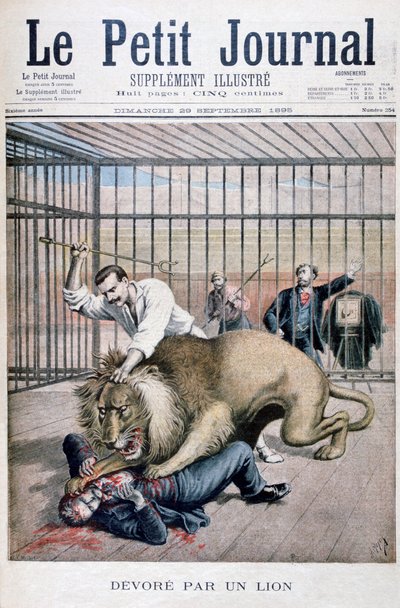 Attaque de lion, 1895 - Henri Meyer