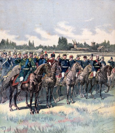 Revue militaire avec le général Saussier et les attachés militaires étrangers, 14 juillet 1891 - Henri Meyer