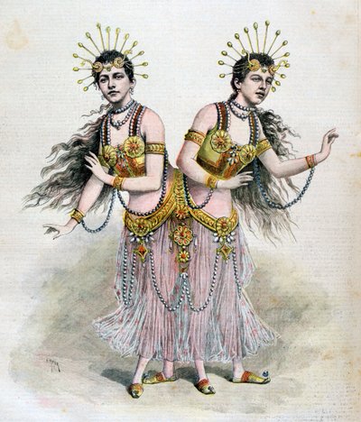 Rosa et Josepha Blazek, sœurs siamoises de Bohême, 1891 - Henri Meyer