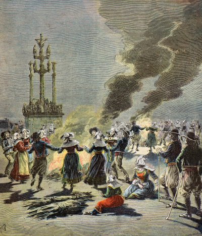 Feu de la Saint-Jean en Bretagne - Henri Meyer
