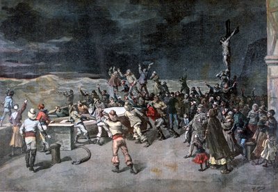Scène sept, le sauvetage, de la pièce Maître d