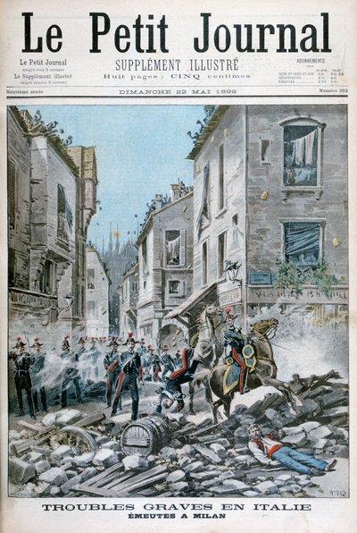 Désordres graves et émeutes à Milan, Italie, 1898 - Henri Meyer