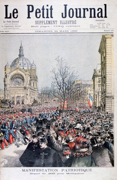 Le départ des troupes françaises pour Madagascar, Paris, 1895 - Henri Meyer