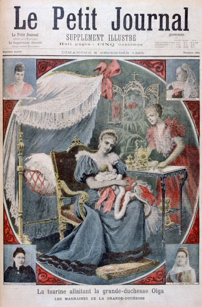 La tsarine nourrissant la Grande Duchesse Olga de Russie, 1895 - Henri Meyer