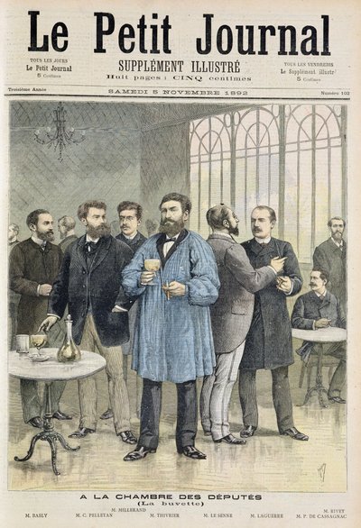 Page de titre représentant le bar de la Chambre des députés, illustration du supplément illustré du Petit Journal, 5 novembre - Henri Meyer