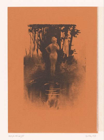 Femme se baignant dans la nature - Henri Patrice Dillon