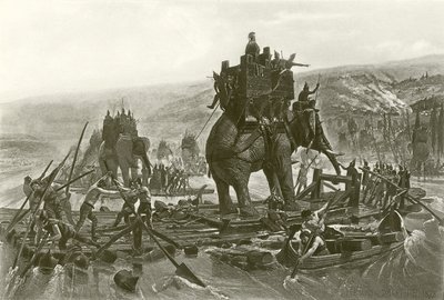 Hannibal traversant le Rhône - Henri Paul Motte