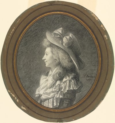 Femme de profil, tournée vers la gauche - Henri Pierre Danloux