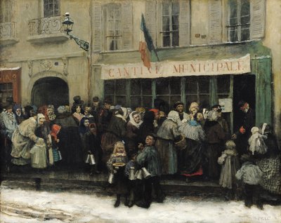 Une soupe populaire pendant le siège de Paris, après 1870 - Henri Pille