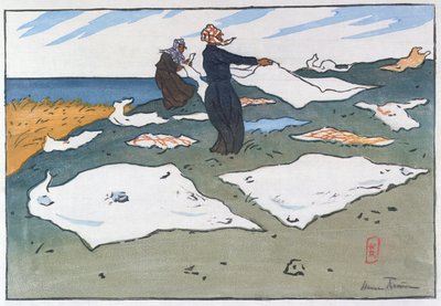 Lavandières bretonnes au bord de la mer, c.1900 - Henri Rivière