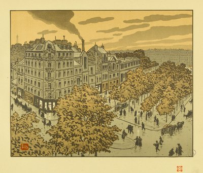 Du boulevard de Clichy [Les trente-six vues de la tour Eiffel] - Henri Rivière