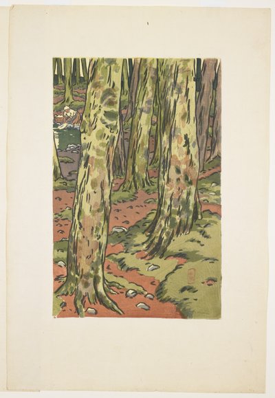 Lavoir sous bois à Loguivy - Henri Rivière
