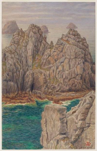 Les tas de pois. Camaret - Henri Rivière