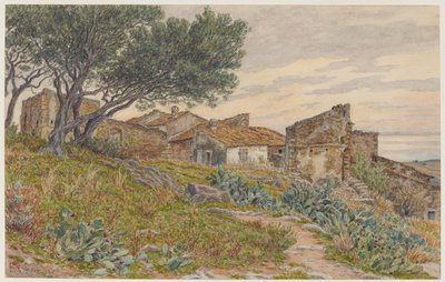 Vieilles maisons à Bormes - Henri Rivière