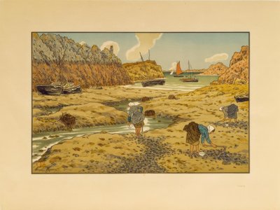 Le Port de Loguivy à marée basse - Henri Rivière