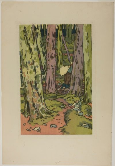 Lavoir sous bois à Loguivy - Henri Rivière