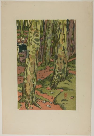 Lavoir sous bois à Loguivy - Henri Rivière