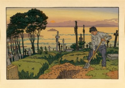 Le Fossoyeur du cimetière Saint-Jean à Tréboul - Henri Rivière