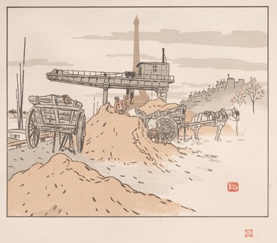 Trente-six vues de la Tour Eiffel : Depuis le quai de Grenelle - Henri Rivière