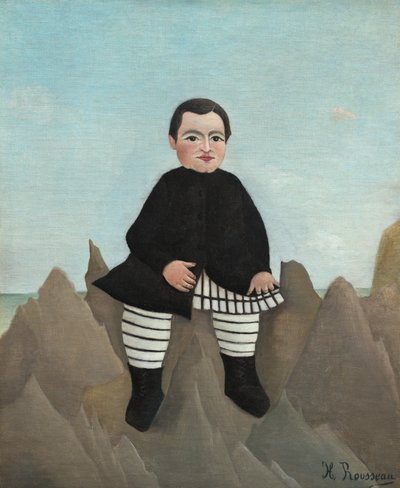 Garçon sur les rochers - Henri Rousseau