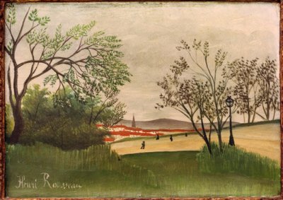 Paysage avec clocher - Henri Rousseau