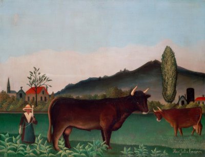 Paysage avec vaches - Henri Rousseau