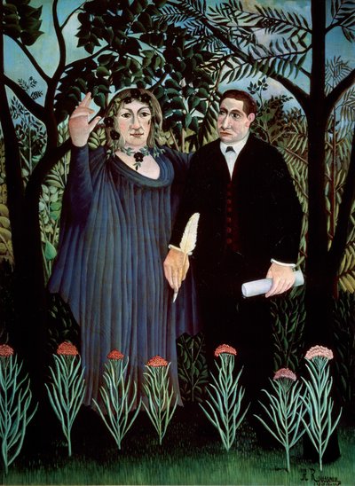Le Poète et sa Muse. Portrait de Guillaume Apollinaire et Marie Laurencin, 1909 - Henri Rousseau