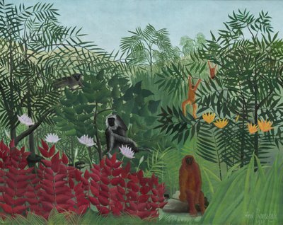 Forêt tropicale avec des singes, 1910 - Henri Rousseau