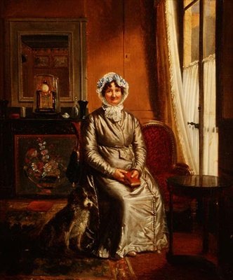 Une dame avec un chien à l