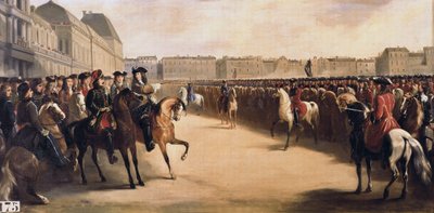 Tsar Pierre Ier le Grand de Russie (1672-1725) accompagné du Régent Philippe II Duc d